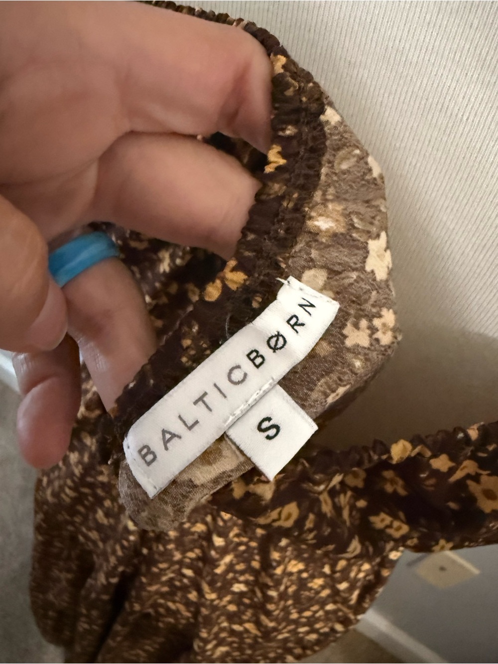 Baltic Born Brown Maxi Dress with Yellow Floral Print - Picture 5 of 6